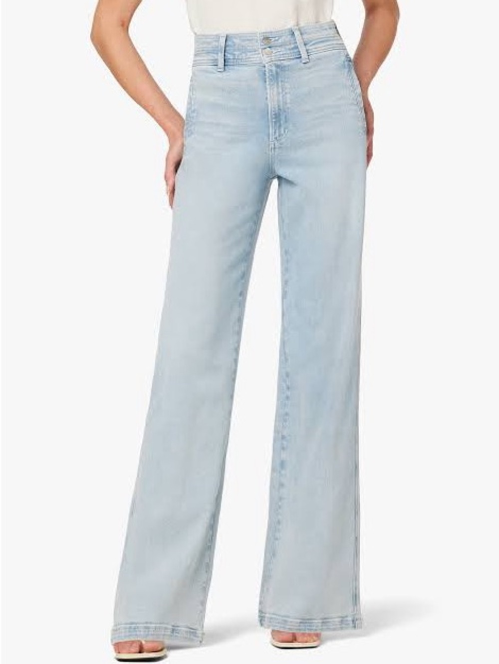 Joe's Jeans Pale Blue High-Rise Wide Leg Jeans